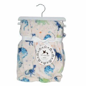Adirondack Baby Dinosaurs Soft Security Lovey Blanket 30" X 40" New